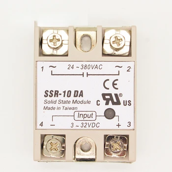 1 шт. твердотельное реле SSR-10DA 10A на самом деле 3-32 В постоянного тока до 24-380 В переменного SSR 10DA реле твердотельное высокое качество новое