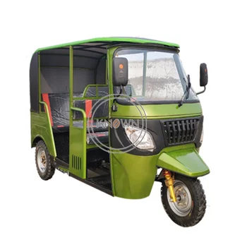Бензиновый Трехколесный велосипед зеленого цвета для взрослых, Пассажирский Велосипед с 3 колесами, автомобиль Тук-Тук, Мобильное такси, Самокат, транспортное средство