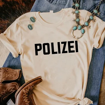 Polizei футболка женская забавная harajuku аниме футболка женская аниме 2000-х уличная одежда