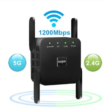 5 ГГц WiFi Усилитель WiFi Ретранслятор 1200 Мбит С WiFi Удлинитель Дальнего Действия Wi Fi Ретранслятор Сигнала Wi Fi Усилитель 5G 2.4G