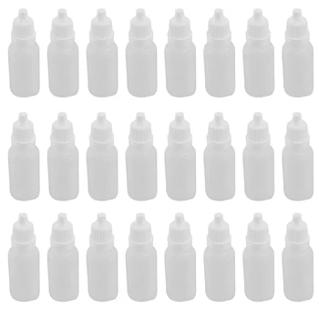 100ШТ 15 мл Пустых пластиковых Бутылок-пипеток Для жидкости для глазных капельниц Многоразового использования