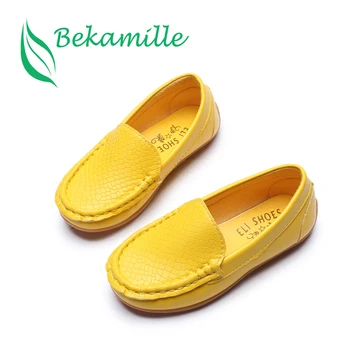 Детская обувь Bekamille 2022, Обувь для девочек и Мальчиков, Высококачественные Кожаные Детские Кроссовки С мягкой Подошвой, Дышащие Детские Лоферы SY088