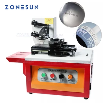 ZONESUN Автоматическая печатная машина с чернильной прокладкой, Электрическая Машина для кодирования даты производства, Пластиковая коробка для молока, Стеклянная бутылка, принтер для прокладок
