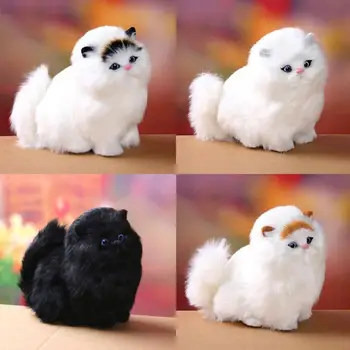 Мягкие имитационные игрушки для кошек Meowth, Кавайные плюшевые куклы-кошки, Детские игрушки, подарки, модели Украшений