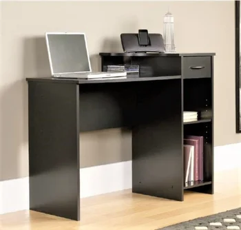Студенческий письменный стол с выдвижным ящиком, отделанный черным деревом, Стол для ноутбука, Письменный Стол для ноутбука, Игровой стол