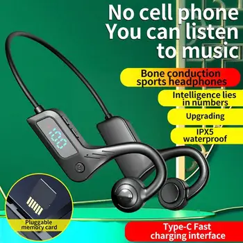 Наушники с костной проводимостью X7 Bluetooth HIFI Ушной крючок Челнока С микрофоном Наушники TF MP3 Вкладыш Беспроводная Карта Розничная Продажа Headse Y0V0