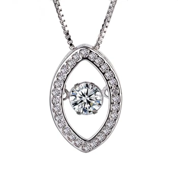 KOFSAC/ Новые ожерелья из стерлингового серебра 925 пробы для женщин, изысканный кулон с кристаллами в виде Глаз Индейки, ювелирные изделия, подарки для вечеринок для девочек