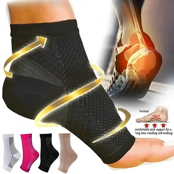 1 пара компрессионных носков с медным наполнением, носки для поддержки лодыжек, обезболивающие носки для ног, компрессионные спортивные носки для бега, йоги