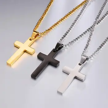 Ожерелье с подвеской в виде креста для женщин, мужчин, модные ювелирные изделия, аксессуары в виде Христа, подарок для парня и подруги