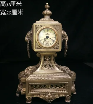 Европейские часы в стиле Вестерн, классические механические часы из чистой меди, европейские и американские ретро-украшения для дома