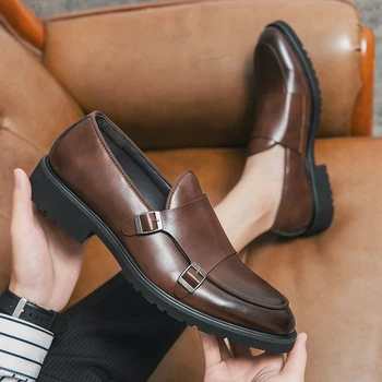 Мужские Оксфорды из натуральной кожи, удобные модельные туфли, оригинальные официальные деловые повседневные туфли-дерби на шнуровке для мужчин