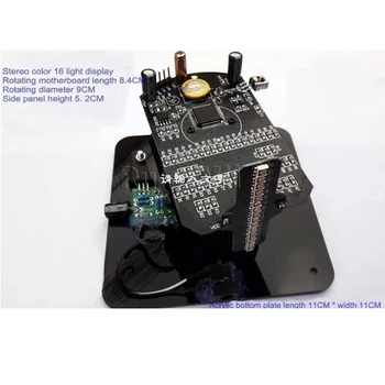 DIY RGB Электронный Вращающийся 16 RGB SMD светодиодный дисковый набор для обучения пайке от первого лица