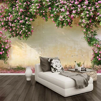 Beibehang 3D обои Розовый фон Стены 3D Гостиная Спальня ТВ Фон настенная роспись обои для стен 3 d papel de parede