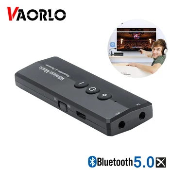 VAORLO 5.0 Аудио Bluetooth передатчик Аудио 3 В 1 3,5 мм AUX USB Беспроводной Bluetooth адаптер Ключ для домашнего телевизора ПК автомобильных наушников