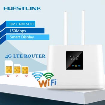4G Wifi Маршрутизатор 150 Мбит/с Разблокированный беспроводной 4G Lte маршрутизатор со слотом для sim-карты Модем Внешняя антенна Точка доступа Wi-Fi с интеллектуальным дисплеем