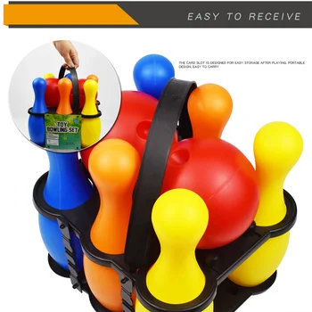 Детская Пластиковая Игрушка для боулинга, досуг, Спортивные развлечения, Боулинг, Забавный Набор игрушек для боулинга (высота 19 см, 1 шт., игровой набор для детей