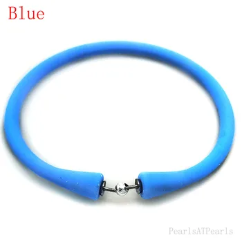 Оптовая продажа 6 дюймов/145 мм Синяя резиновая силиконовая лента для браслета на заказ