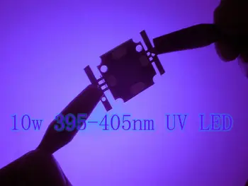 10шт УФ-ультрафиолет 10 Вт высокой мощности 10 Вт светодиодный Свет 395-405нм