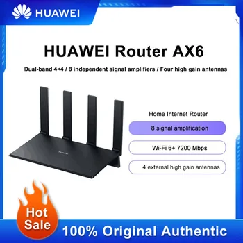 Huawei AX6 WiFi Маршрутизатор Двухдиапазонный 7200 Мбит/с Сетчатый Ретранслятор сигнала Wi-Fi 4k QAM 8-Канальный Усилитель Беспроводной Сети Для Домашнего Офиса