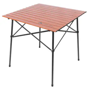 Квадратный складной походный стол из алюминия на колесиках, 31,5 ”x 31,5 ” x 27,5”