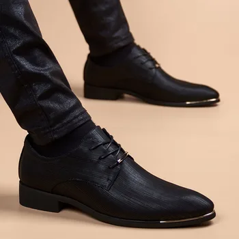 Новая кожаная обувь, Мужские дышащие Вечерние модельные туфли, Роскошные деловые Оксфорды, Мужская Офисная Свадебная обувь на плоской подошве, Mocassin Homme