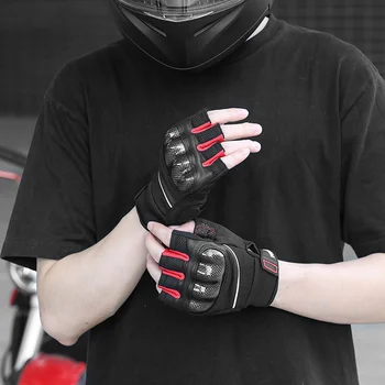 Мотоциклетные перчатки Летние байкерские перчатки с полупальцами, Перчатки для защиты от Падения, Велосипедная защитная сетка, Аксессуары для мотоциклов