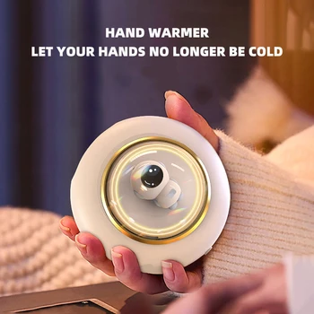 Грелки для рук в стиле астронавта, Перезаряжаемый USB-электронный обогреватель, 2-скоростной ночник с контролем температуры, Лучший подарок на зиму