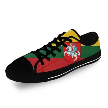 Флаг Литвы, Литовская Патриотическая повседневная одежда, Модная парусиновая обувь с 3D принтом, мужские И женские легкие Дышащие кроссовки