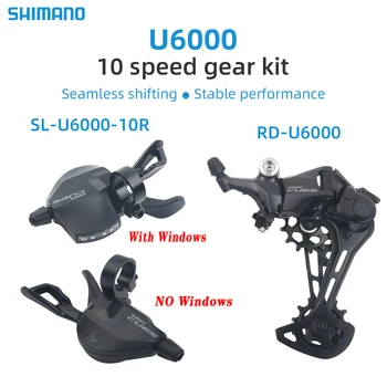 SHIMANO CUES U6000 Groupset 10s Рычаг Переключения Передач SL-U6000 Задний Переключатель RD-U6000 Для Горного Велосипеда Оригинальная Деталь Велосипеда