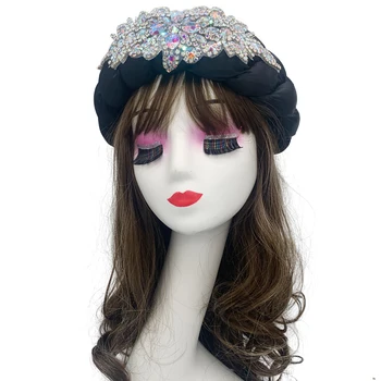2023 роскошный горный хрусталь Кос повязка на голову для женщин мода костюм женские головные уборы тюрбан повязка лента для волос женщина Accessores