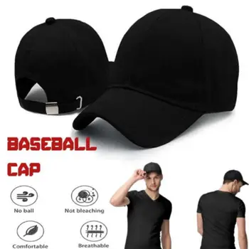 Черная Повседневная хлопковая бейсболка с регулируемой защитой от ультрафиолета, спортивная кепка, летняя шляпа с козырьком