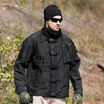 Тактическая износостойкая куртка Для мужчин, Специальный агент, Ветрозащитные Водонепроницаемые Куртки-карго с несколькими карманами, Уличное боевое пальто