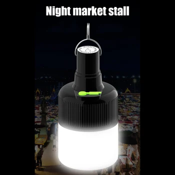 Портативная светодиодная лампа для кемпинга, Подвесная Аварийная ночная лампа, Огни для наружного патио, набор для кемпинга, Походов