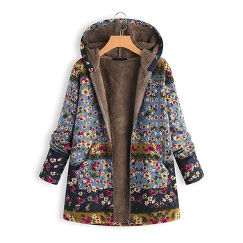 Женская осенне-зимняя повседневная теплая куртка с капюшоном большого размера с принтом, женская темпераментная уличная одежда Wm*