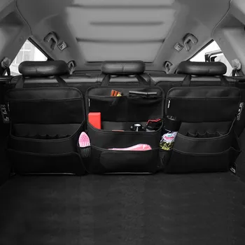 Youpin Сетчатая сумка для хранения багажника автомобиля, Матическая лента, сумка для хранения спинки автомобильного сиденья, Оксфордская сумка для хранения автомобильных инструментов, Сумка для Органайзера для хранения автомобиля