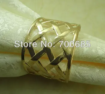 золотое металлическое свадебное кольцо для салфеток, держатель для салфеток