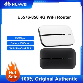 Разблокированный Оригинальный Huawei E5576-856 4G MiFi Маршрутизатор 150 Мбит/с Модем WiFi Sim-карта Беспроводной Ретранслятор 1500 мАч Аккумулятор Карманная Точка Доступа