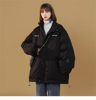 2023 Новое женское зимнее японское винтажное Пальто для пригородных поездок, Свободное Повседневное Хлопчатобумажное пальто с утолщенным стоячим воротником