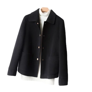 2021 Новая осенне-зимняя высококачественная короткая куртка, шерстяное пальто, женская шерстяная верхняя одежда, кашемировые пальто