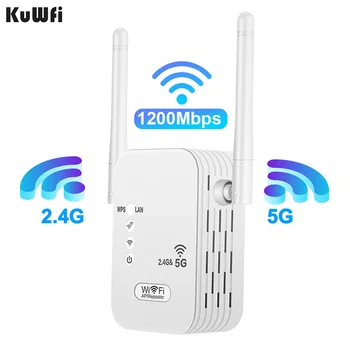 KuWFi 5 ГГц Wifi Ретранслятор Беспроводной Wi-Fi Удлинитель 1200 Мбит/с 2,4 G WiFi Усилитель Дальнего Действия Wi-Fi Усилитель сигнала