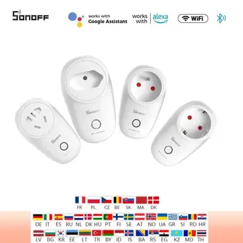 SONOFF S26 S26R2 WiFi Smart Plug ESP32 Беспроводная Розетка EU FR US Поддержка Alexa Google Yandex Alice Smartthings Ewelink