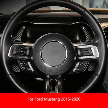 Для Ford Mustang 2015 2016 2017 2018 2019 2020 Пара Карбоновых Лезвий Переключения Рулевого колеса Автомобиля Из Углеродного Волокна Удлинитель Рычага Переключения передач