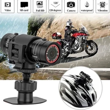 Мини Экшн-камера F9 HD 1080P Мотоциклетный Велосипедный шлем Спортивная камера Видеомагнитофон 120 ° Широкоугольный Водонепроницаемый Уличный Рекордер