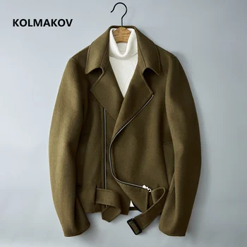 2024 новое поступление, весеннее пальто, мужской высококачественный шерстяной классический тренч, мужская модная повседневная куртка, полный размер M-XXXL
