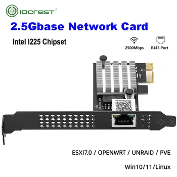 Игровая PCIE-карта Intel I225-V3 2500 Мбит/с Гигабитная Сетевая карта 10 100 1000 Мбит/с RJ45 Проводной Компьютер PCIe 2.5G Сетевой адаптер LAN