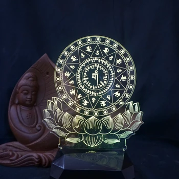Лампа Puguang Будда Передний фонарь Маленький ночной светильник Перезаряжаемый KT-C Украшение для Дома