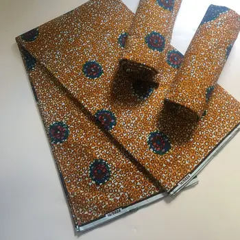 Африканская Оригинальная Ткань из настоящего Воска 100% Хлопок 2022 Новая Ткань с восковым принтом Анкары Для Свадебного платья В Нигерийском восковом стиле Batik Pagne