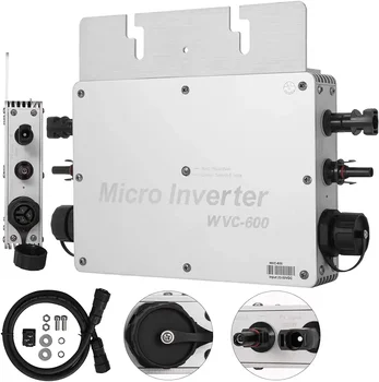 Водонепроницаемый IP65 Солнечный сетевой Инвертор 600 Вт WVC600 Microinverter Inversor Для Встроенной Солнечной энергетической Системы Дома