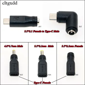 cltgxdd Разъем постоянного тока 5,5*2,1 мм для подключения к Type-C USB 3,1 Штекер USB Type C для подключения к DC 4.8*1.7 5.5*2.1 мм Адаптер питания